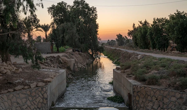 A source of water branching out of the Yusuf Canal, which flows from the Nile through Fayoum, in Qouta town, Egypt, August 5, 2020. (AP)