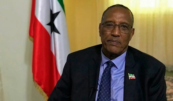 Muse Bihi Abdi, president of Somaliland, speaks to The Associated Press, April, 3, 2018 (AP)