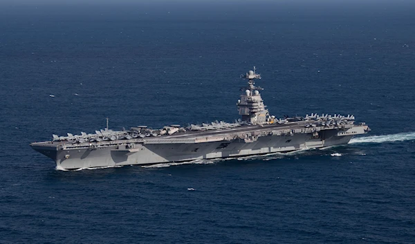 USS Gerald R. Ford CVN-78 after departing Naval Station Norfolk, Virginia - May 2, 2023. (US Navy)