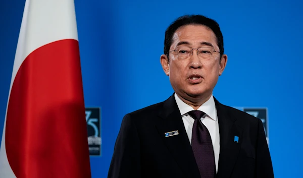 Japan's Prime Minister Fumio Kishida speaks during a meeting with NATO Secretary General Jens Stoltenberg, July 11, during the NATO summit in Washington (AP)