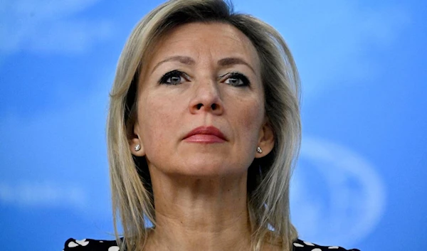 Maria Zakharova, spokeswoman for the Russian Foreign Ministry in Moscow, January 19, 2024. (AFP)