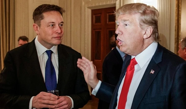 Former President Donald Trump with Tesla and SpaceX CEO Elon Musk at the White House on February 3, 2017. (AP)