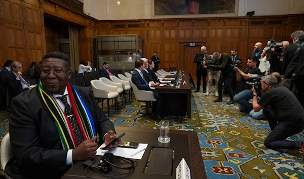 Ambassador of the Republic of South Africa to the Netherlands Vusimuzi Madonsela at the International Court of Justice, or World Court, in The Hague, Netherlands, Friday, May 24, 2024 (AP)