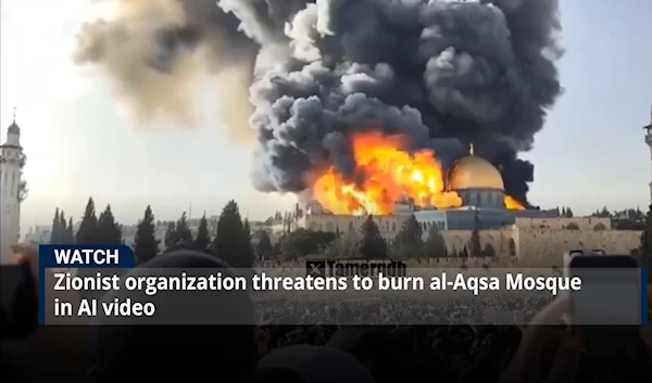 Zionist organization threatens to burn al-Aqsa Mosque in AI video