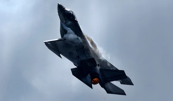 A USNF-35C, the first and world's only long-range stealth strike fighter explicitly for carrier operations, performs during the Pacific Airshow at Huntington Beach, Calif., on Oct. 1, 2023. (AP)