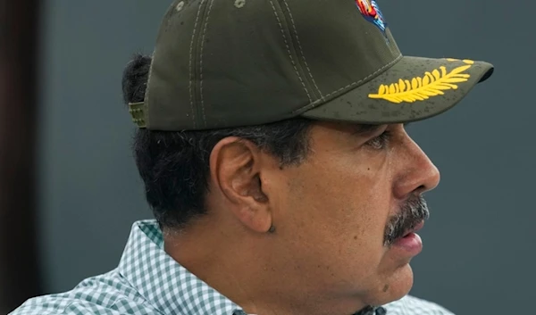 Venezuelan President Nicolas Maduro gives a speech during an event for young members of the United Socialist Party marking the party's 16th anniversary in Caracas, Venezuela, Sept. 12, 2024. (AP)