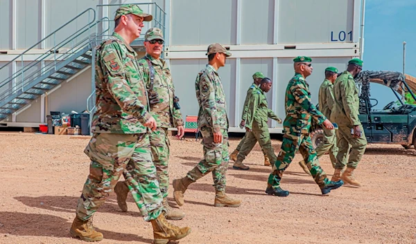 US and Niger military personnel visit the infrastructure at the US Army base In Agadez, Niger, Monday, August 5, 2024. (AP)