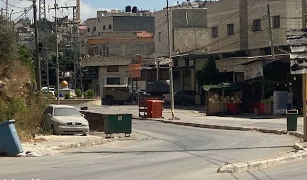 An Israeli occupation vehicle pictured during the raid of Qabatiya in the West Bank, September 19, 2024 (Social Media)