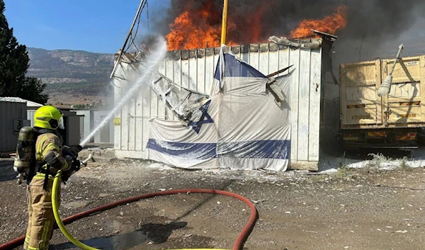 Aftermath of a Hezbollah rocket on an Israeli settlement in northern occupied Palestine. (X/EyesOnSouth1)