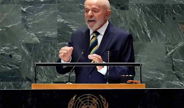 Brazil President Luiz Inacio Lula da Silva addresses the 79th session of the United Nations General Assembly, September 24, 2024 (AP)