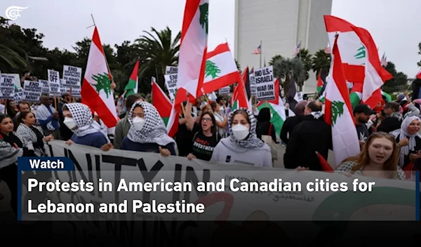 Protests in American and Canadian cities for Lebanon and Palestine