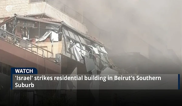 'Israel' strikes residential building in Beirut's Southern Suburb