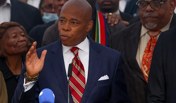 The Mayor of New York City, Eric Adams, at a press conference outside Gracie Mansion, on Thursday, September 26, 2024, in New York. (AP Photo/Yuki Iwamura)