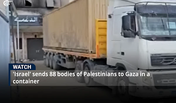 'Israel' sends 80 bodies of Palestinians to Gaza in a container