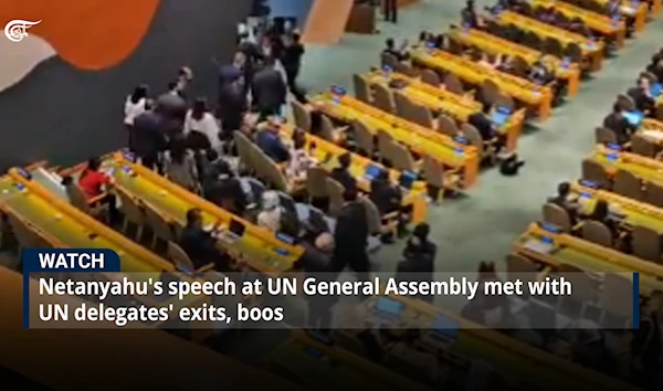 Netanyahu's speech at UN General Assembly met with UN delegates' exits, boos