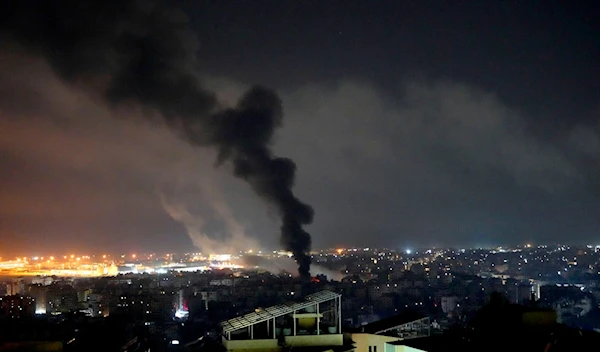 Smoke rises from Israeli airstrikes in Beirut's southern suburbs, September 28, 2024. (AP)