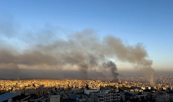 Smoke rises from Israeli airstrikes in the southern suburbs of Beirut, Lebanon, Saturday, Sept. 28, 2024. (AP )