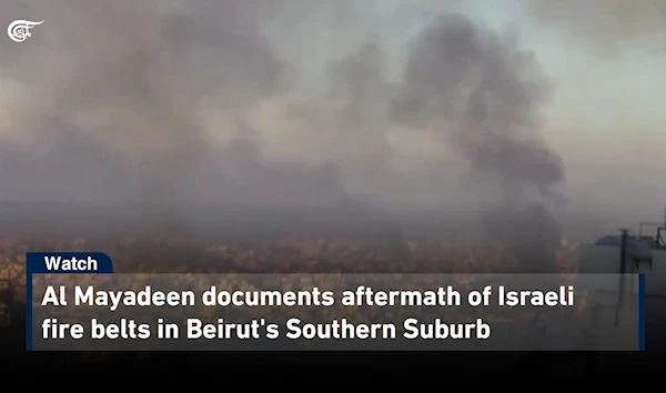 Al Mayadeen documents aftermath of Israeli fire belts in Beirut's Southern Suburb