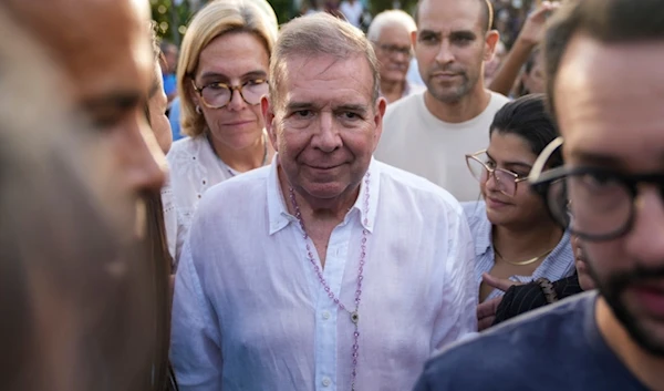 Venezuelan opposition presidential candidate Edmundo Gonzalez attends a campaign event before the election in Caracas, Venezuela, June 13, 2024. (AP)