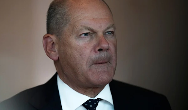 German Chancellor Olaf Scholz leads the weekly cabinet meeting at the chancellery in Berlin, Germany, Wednesday, Sept. 4, 2024. (AP Photo/Markus Schreiber)