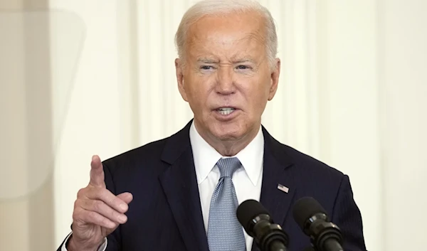 President Joe Biden speaks during a Medal of Honor Ceremony at the White House in Washington, Wednesday, July 3, 2024. (AP)