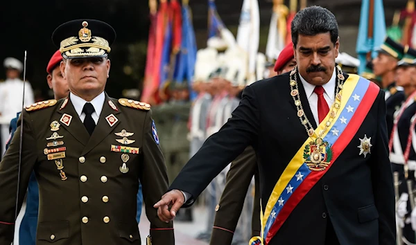 Nicolas Maduro alongside Vladimir Padrino at his inauguration. (AFP via Getty Images)