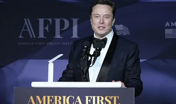 Elon Musk speaks after Donald Trump spoke during an America First Policy Institute gala at his Mar-a-Lago estate, November 14, 2024, in Palm Beach, Florida. (AP)