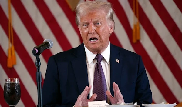 President-elect Donald Trump speaks during a meeting with Republican governors at Mar-a-Lago, Thursday, January 9, 2025, in Palm Beach, Florida (AP)