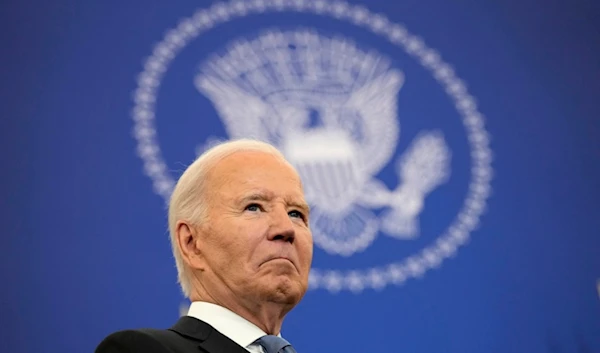 FILE - President Joe Biden waits to speak about foreign policy at the State Department in Washington, Monday, Jan. 13, 2025. (AP Photo/Susan Walsh, File)