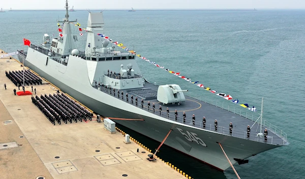 The Luohe, China's first Type 054B frigate, was commissioned in the People's Liberation Army Navy on Wednesday morning in a military port in Qingdao, east China's Shandong Province. (Social Media)