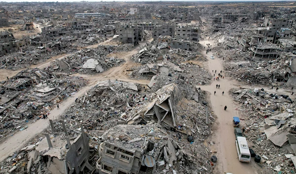 Displaced Palestinians return to Rafah, Gaza Strip, Monday, Jan. 20, 2025, a day after the ceasefire deal between Israel and Hamas went into effect. (AP)