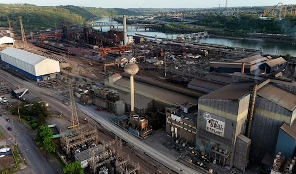 FILE - This is a portion of US Steel's Edgar Thomson Works in Braddock, Pa., on Sunday, Apr., 28, 2024. (AP Photo/Gene J. Puskar, File)