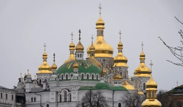 The Monastery of the Caves, also known as Kyiv-Pechersk Lavra, one of the holiest sites of Eastern Orthodox Christians, is seen on March 23, 2023, in Kiev, Ukraine. (AP)