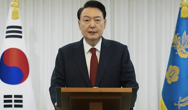 Yoon Suk Yeol speaks at the presidential residence in Seoul, South Korea, on December 14, 2024. (AP)