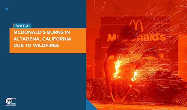 McDonald's burns in Altadena, California due to wildfires